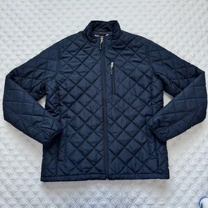 Hawke & Co. HK Quilted Heritage Full Zip Jacket Coat Navy Blue Size M
